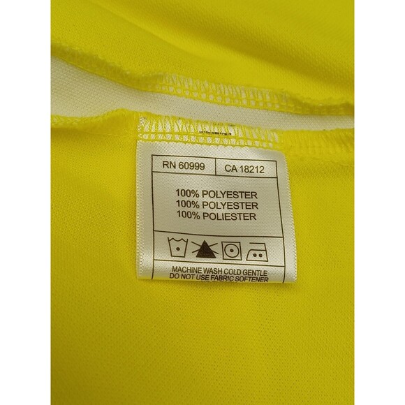 Antigua Golf Polo Shirt AGA Tour Yellow White Size XL Short Sleeve - Picture 9 of 10